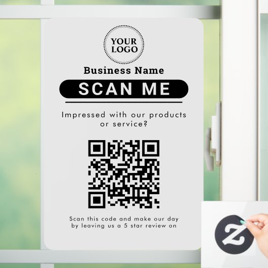 Autocollant Pour Fenêtre Google Avis Business Review Link QR Code (Maison)