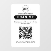 Autocollant Pour Fenêtre Google Avis Business Review Link QR Code (Feuille)