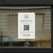 Autocollant Pour Fenêtre Google Avis | Code QR de lien de critique d'entrep
