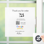 Autocollant Pour Fenêtre Google examen logo entreprise site Web scanner cod (Maison)