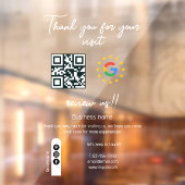 Autocollant Pour Fenêtre Google Review My Business Merci Qr Code (Feuille 2)