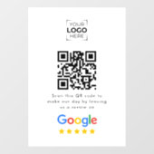 Autocollant Pour Fenêtre Google Review QR Code Business Review  (Feuille)