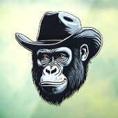 Autocollant Pour Fenêtre Gorilla Cowboy (Feuille 3)