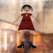 Autocollant Pour Fenêtre Gothique Halloween Vampire Lady (Feuille 2)