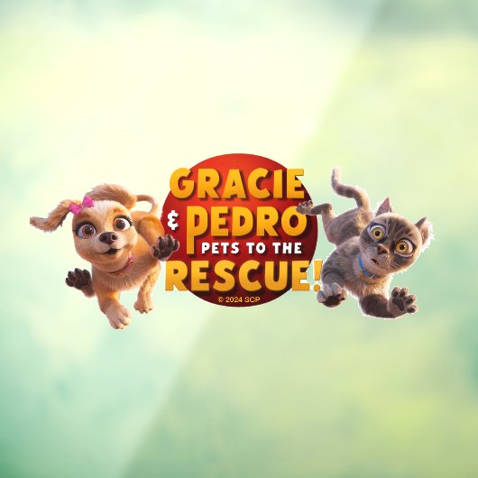 Autocollant Pour Fenêtre Gracie & Pedro Adventure Attend (Feuille 3)