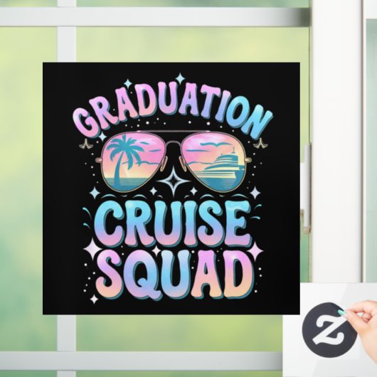 Autocollant Pour Fenêtre Graduation Cruise Squad Cruising Ship Retro (Maison)