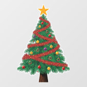 Autocollant Pour Fenêtre Grand Christmas Tree Window Cling (Feuille)