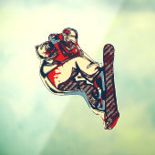 Autocollant Pour Fenêtre Grand Circulaire ! - Snowboard Fool (Feuille 3)