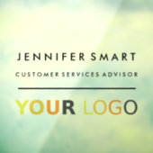 Autocollant Pour Fenêtre Grand nom de l'employé Badnet Magnet Custom Logo P (Feuille 3)