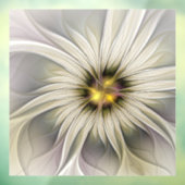 Autocollant Pour Fenêtre Grande Fleur d'ivoire, Abstrait Art Fractal Modern (Feuille 3)