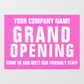 Autocollant Pour Fenêtre Grande ouverture signalétique de l'entreprise clou (Feuille)