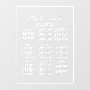 Autocollant Pour Fenêtre Graphique de sièges minimaliste de luxe blanc avec