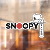 Graphique de typographie japonaise Snoopy