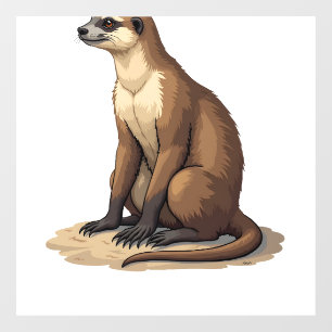 Autocollant Pour Fenêtre Gravure Antique Rétro de Paresseux Graphique (2)