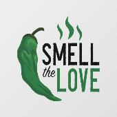 Autocollant Pour Fenêtre Green Chili Smell the Love (Feuille)