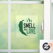 Autocollant Pour Fenêtre Green Chili Smell the Love (Maison)