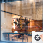 Autocollant Pour Fenêtre Grenouille léopard (Fenêtre de café)