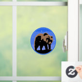 Autocollant Pour Fenêtre Grizzly Bear en hiver - Art original de la faune (Maison)
