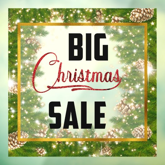 Autocollant Pour Fenêtre Gros Noël Vente Vente Pinecone Vitre Clouage (Feuille 3)