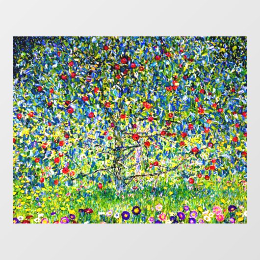 Autocollant Pour Fenêtre Gustav Klimt Apple Tree mis à l'échelle (Feuille)