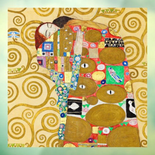 Autocollant Pour Fenêtre Gustav Klimt Exécution Nouveau Couple (Feuille 3)