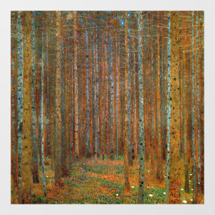 Autocollant Pour Fenêtre Gustav Klimt - Forêt de pins de Tannenwald