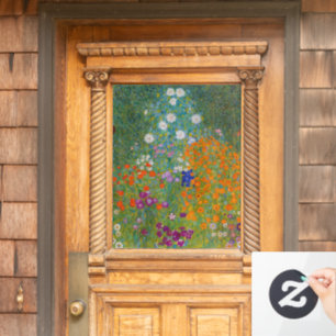 Autocollant Pour Fenêtre Gustav Klimt - Jardin de fleurs