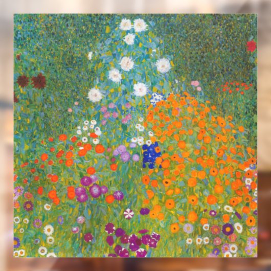 Autocollant Pour Fenêtre Gustav Klimt - Jardin des fleurs (Feuille 2)