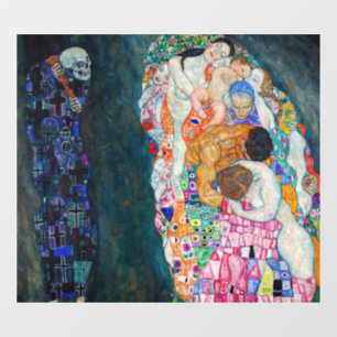 Autocollant Pour Fenêtre Gustav Klimt - La Mort et la Vie
