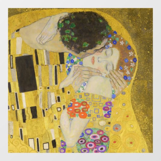 Autocollant Pour Fenêtre Gustav Klimt - Le baiser (Feuille)