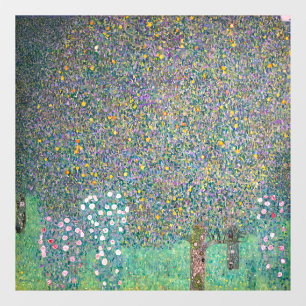 Autocollant Pour Fenêtre Gustav Klimt - Roseraies sous les Arbres