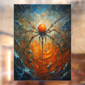 Autocollant Pour Fenêtre Halloween Araignée Clouage de fenêtre (Feuille 2)