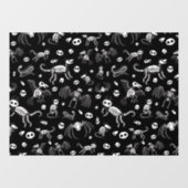 Autocollant Pour Fenêtre Halloween Bats d'animaux Chiens Chats Araignées Sk (Feuille)