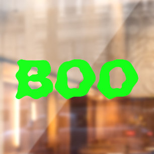 Autocollant Pour Fenêtre Halloween Boo néon vert slime éffrayant drôle d
