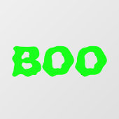 Autocollant Pour Fenêtre Halloween Boo néon vert slime éffrayant drôle déco (Feuille)