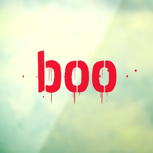 Autocollant Pour Fenêtre Halloween boo rouge sanglant décor éffrayant (Feuille 3)