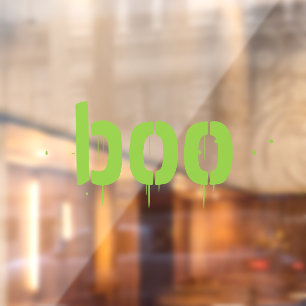 Autocollant Pour Fenêtre Halloween boo vert slime effrayant décoration éffr