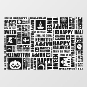 Autocollant Pour Fenêtre Halloween Cool Personnalisé Whimsics Typographie N