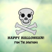 Autocollant Pour Fenêtre Halloween Crâne et os Clou fenêtre (Feuille 3)