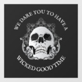 Autocollant Pour Fenêtre Halloween crâne gothique (Feuille)