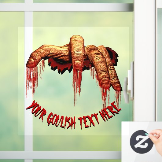 Autocollant Pour Fenêtre Halloween Decales Personnalisé Gory Zombie Fenêtre (Maison)