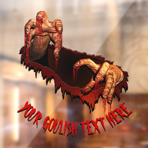 Autocollant Pour Fenêtre Halloween Decales Personnalisé Gory Zombie Fenêtre