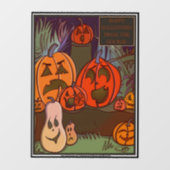 Autocollant Pour Fenêtre Halloween des Gourds (Feuille)