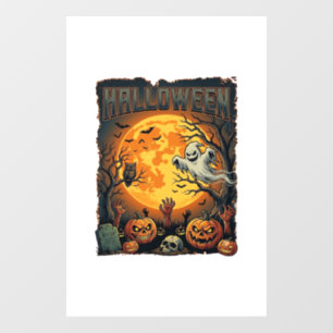 Autocollant Pour Fenêtre Halloween Fantôme Pleine Lune Jack Lanterns Zombie