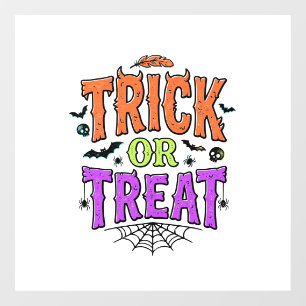 Autocollant Pour Fenêtre Halloween Farce Traitement Drôle Toile D'araignée