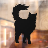 Autocollant Pour Fenêtre Halloween Fluffy effrayant Chat noir (Feuille 2)