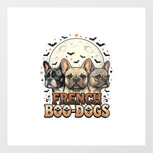 Autocollant Pour Fenêtre Halloween Frenchie Boo Dogs Drôle Vintage_1