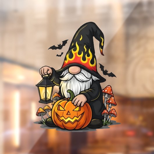 Autocollant Pour Fenêtre Halloween Gnome Window Cling (Feuille 2)
