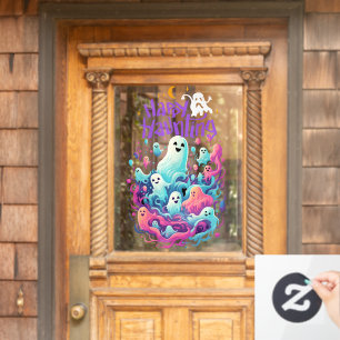 Autocollant Pour Fenêtre Halloween Happy Ghost
