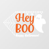 Autocollant Pour Fenêtre Halloween Hey Boo Fantôme (Feuille)